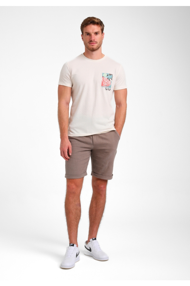 MODERN JACQUARD T SHIRT 155916 SAND